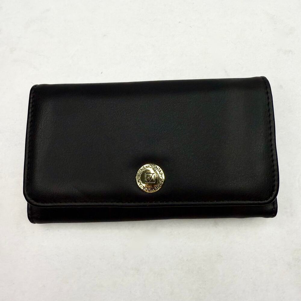 Stone Mountain Black Faux Leather Wallet